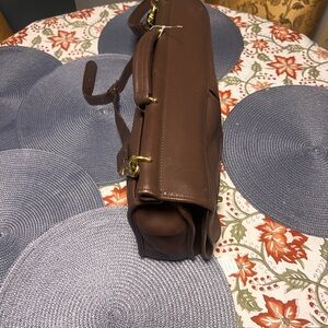 Vintage Coach Elegant Brown Leather Men's Bag